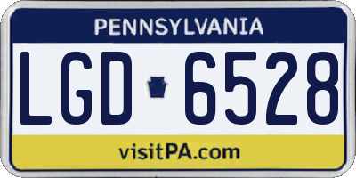 PA license plate LGD6528