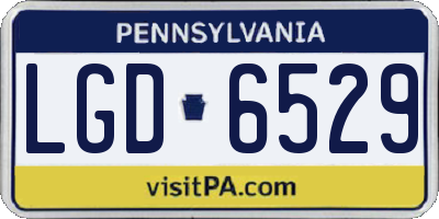 PA license plate LGD6529