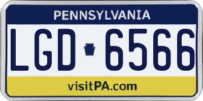 PA license plate LGD6566