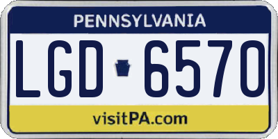 PA license plate LGD6570