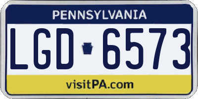 PA license plate LGD6573