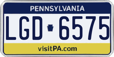 PA license plate LGD6575
