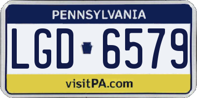 PA license plate LGD6579