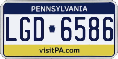 PA license plate LGD6586