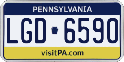 PA license plate LGD6590