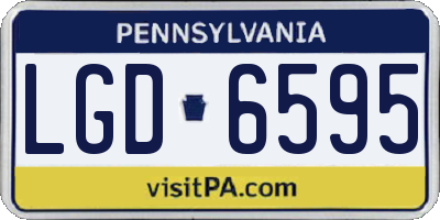 PA license plate LGD6595