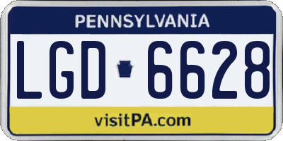 PA license plate LGD6628