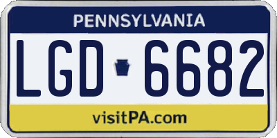 PA license plate LGD6682