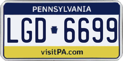 PA license plate LGD6699