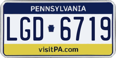 PA license plate LGD6719