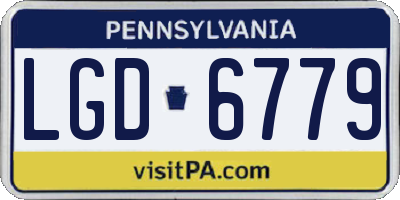 PA license plate LGD6779