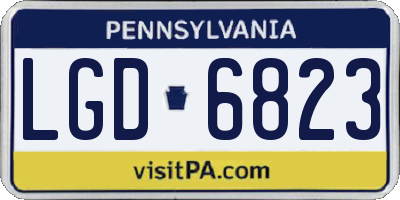 PA license plate LGD6823