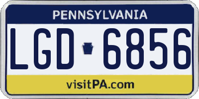 PA license plate LGD6856
