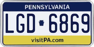 PA license plate LGD6869