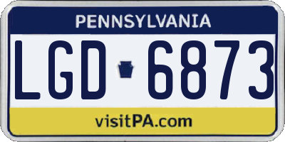 PA license plate LGD6873
