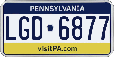 PA license plate LGD6877