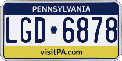PA license plate LGD6878
