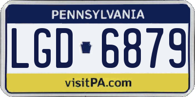 PA license plate LGD6879