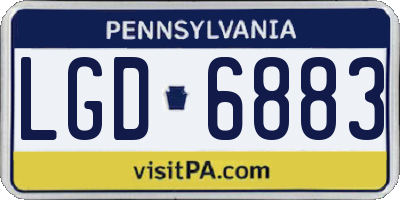 PA license plate LGD6883
