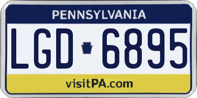PA license plate LGD6895