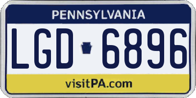 PA license plate LGD6896