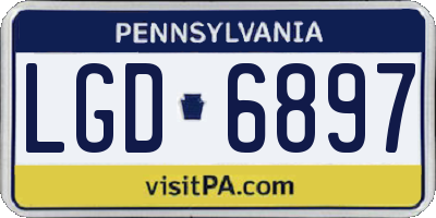 PA license plate LGD6897