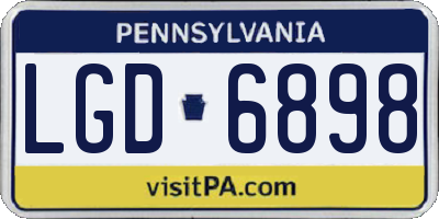 PA license plate LGD6898