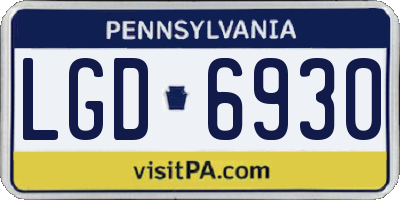 PA license plate LGD6930