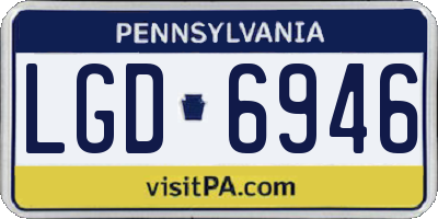 PA license plate LGD6946