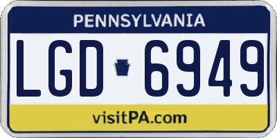 PA license plate LGD6949