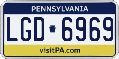 PA license plate LGD6969