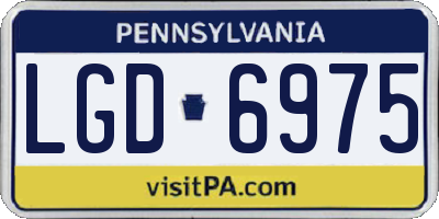 PA license plate LGD6975
