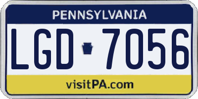 PA license plate LGD7056
