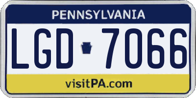 PA license plate LGD7066