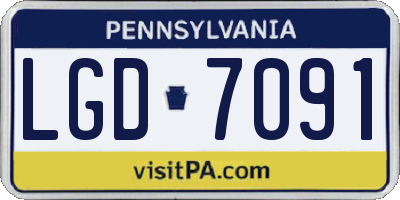 PA license plate LGD7091