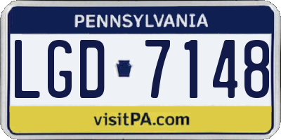 PA license plate LGD7148