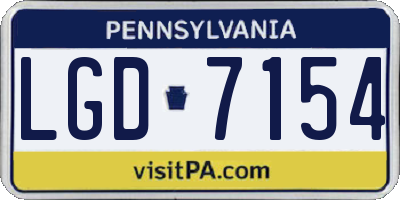 PA license plate LGD7154