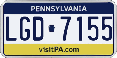 PA license plate LGD7155