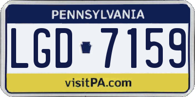 PA license plate LGD7159