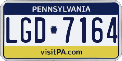 PA license plate LGD7164