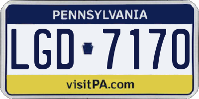 PA license plate LGD7170