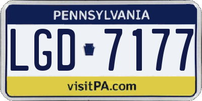 PA license plate LGD7177