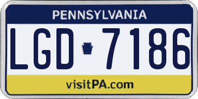 PA license plate LGD7186