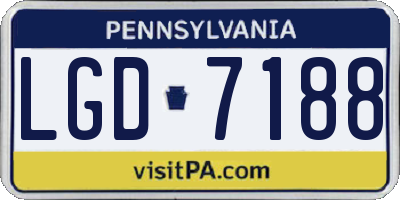PA license plate LGD7188