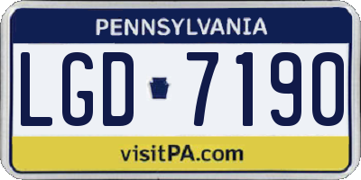 PA license plate LGD7190