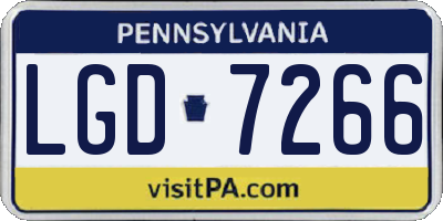 PA license plate LGD7266