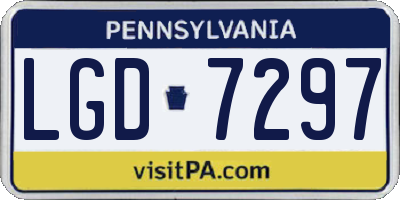 PA license plate LGD7297