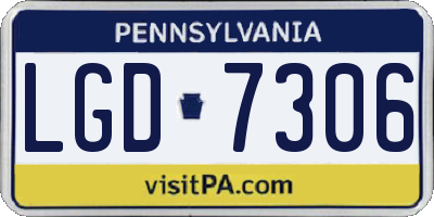 PA license plate LGD7306