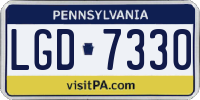 PA license plate LGD7330