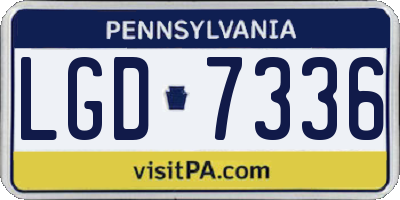 PA license plate LGD7336